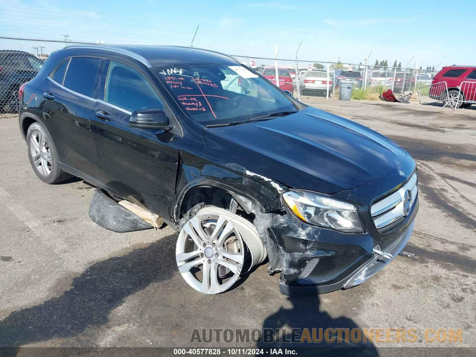 WDCTG4GBXGJ257396 MERCEDES-BENZ GLA 250 2016