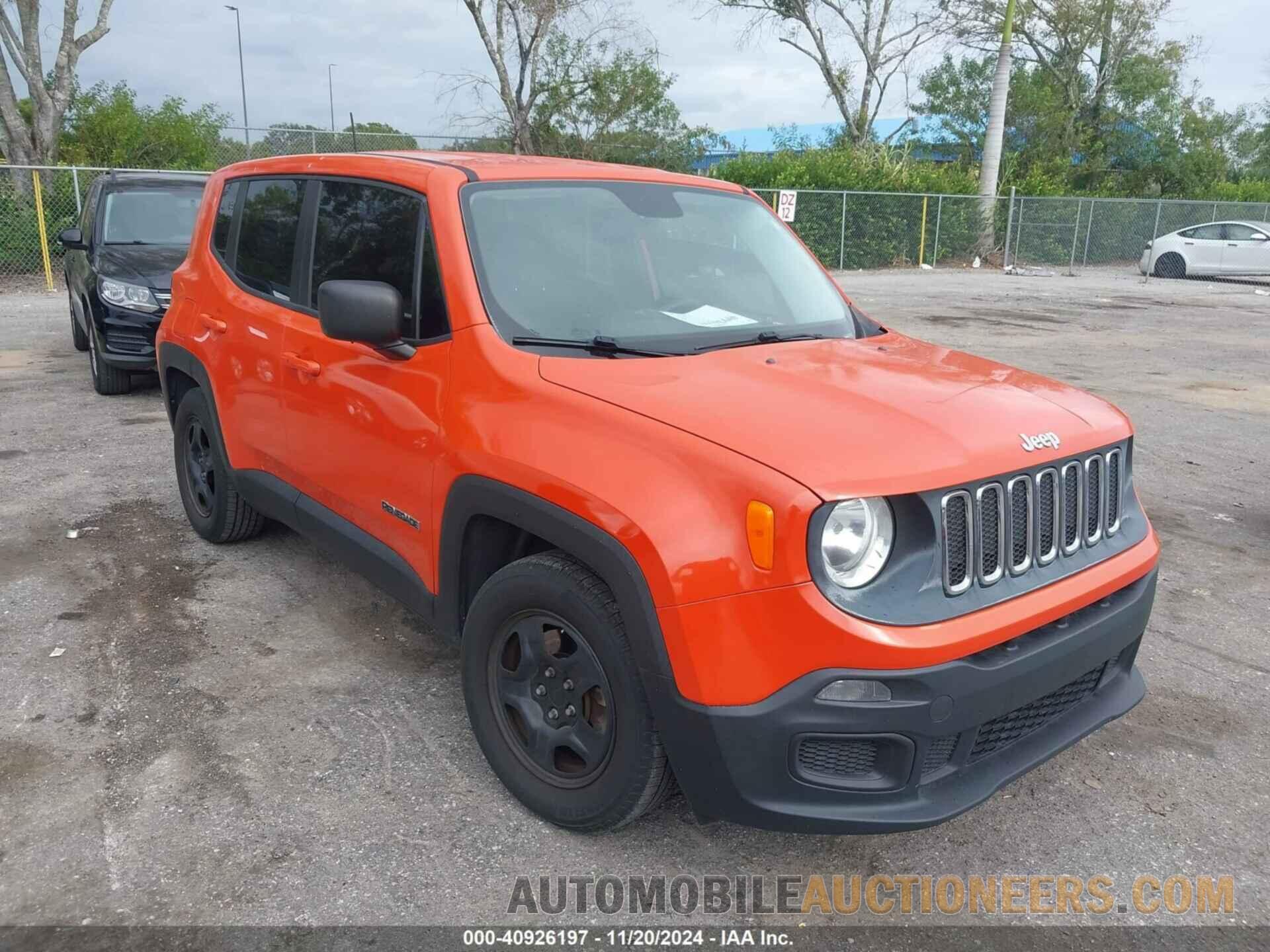 ZACCJAAT8GPE29609 JEEP RENEGADE 2016