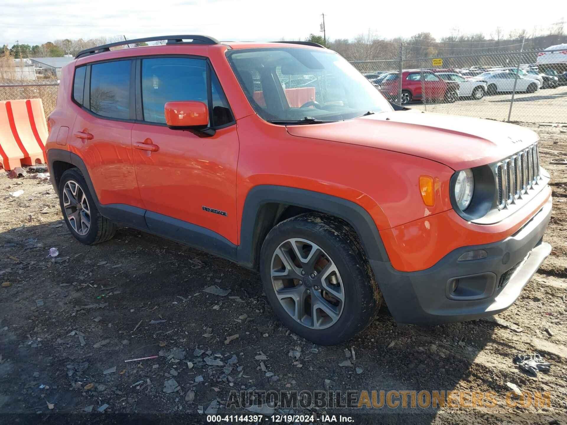 ZACCJABT3GPD97392 JEEP RENEGADE 2016