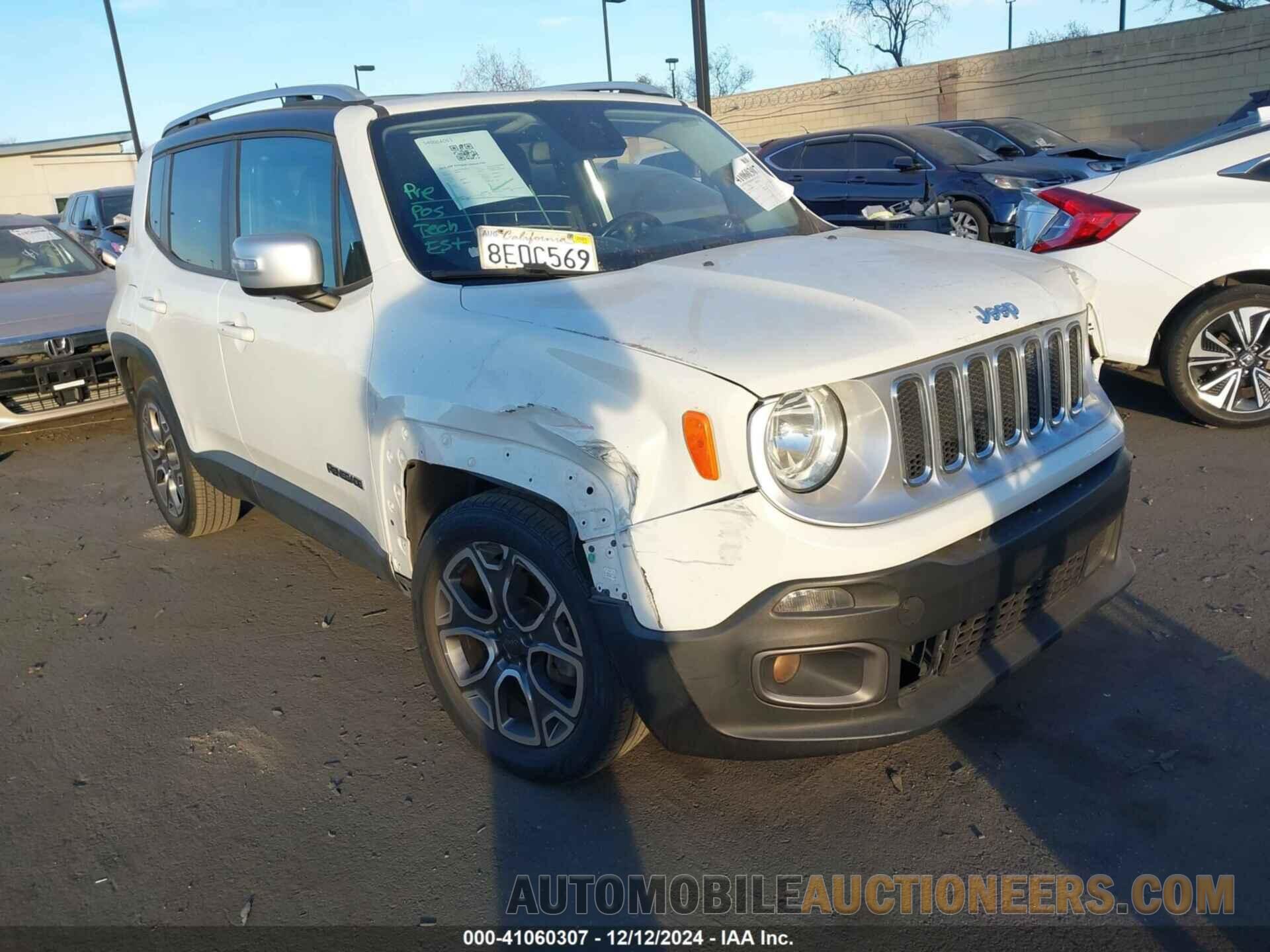 ZACCJADTXGPC86724 JEEP RENEGADE 2016