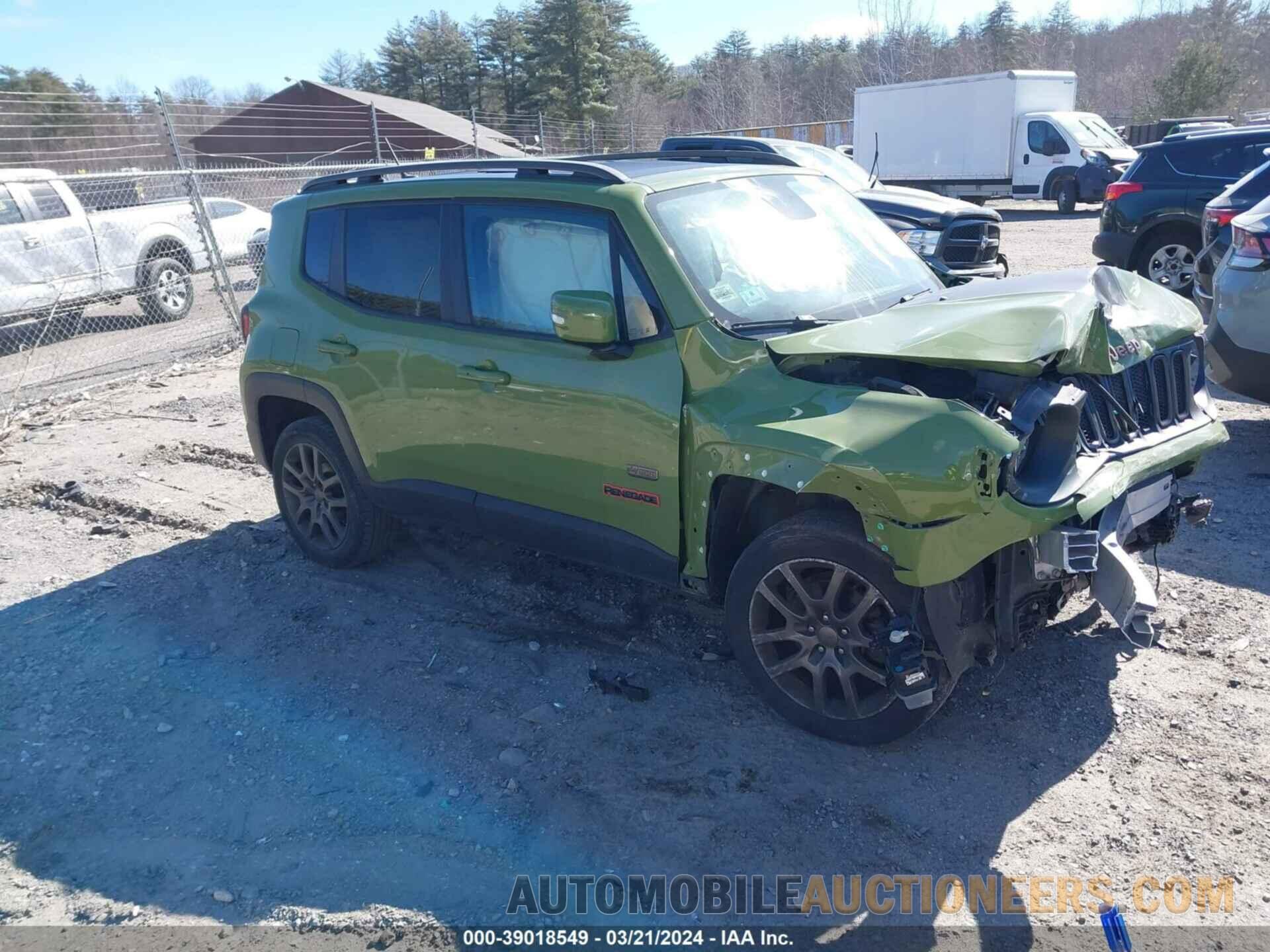 ZACCJBBT2GPE16908 JEEP RENEGADE 2016