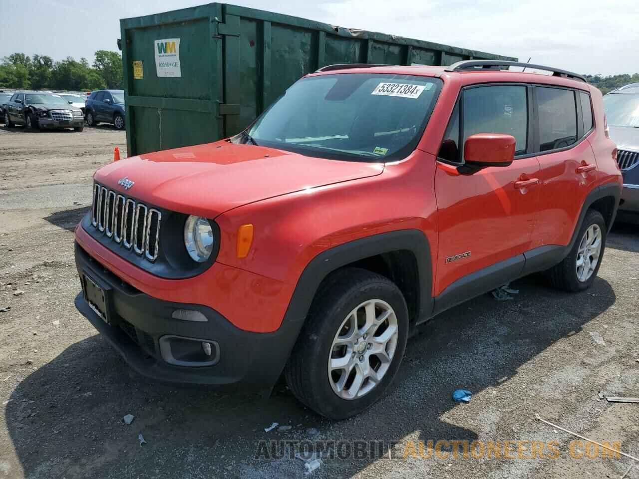 ZACCJBBT3GPD15912 JEEP RENEGADE 2016