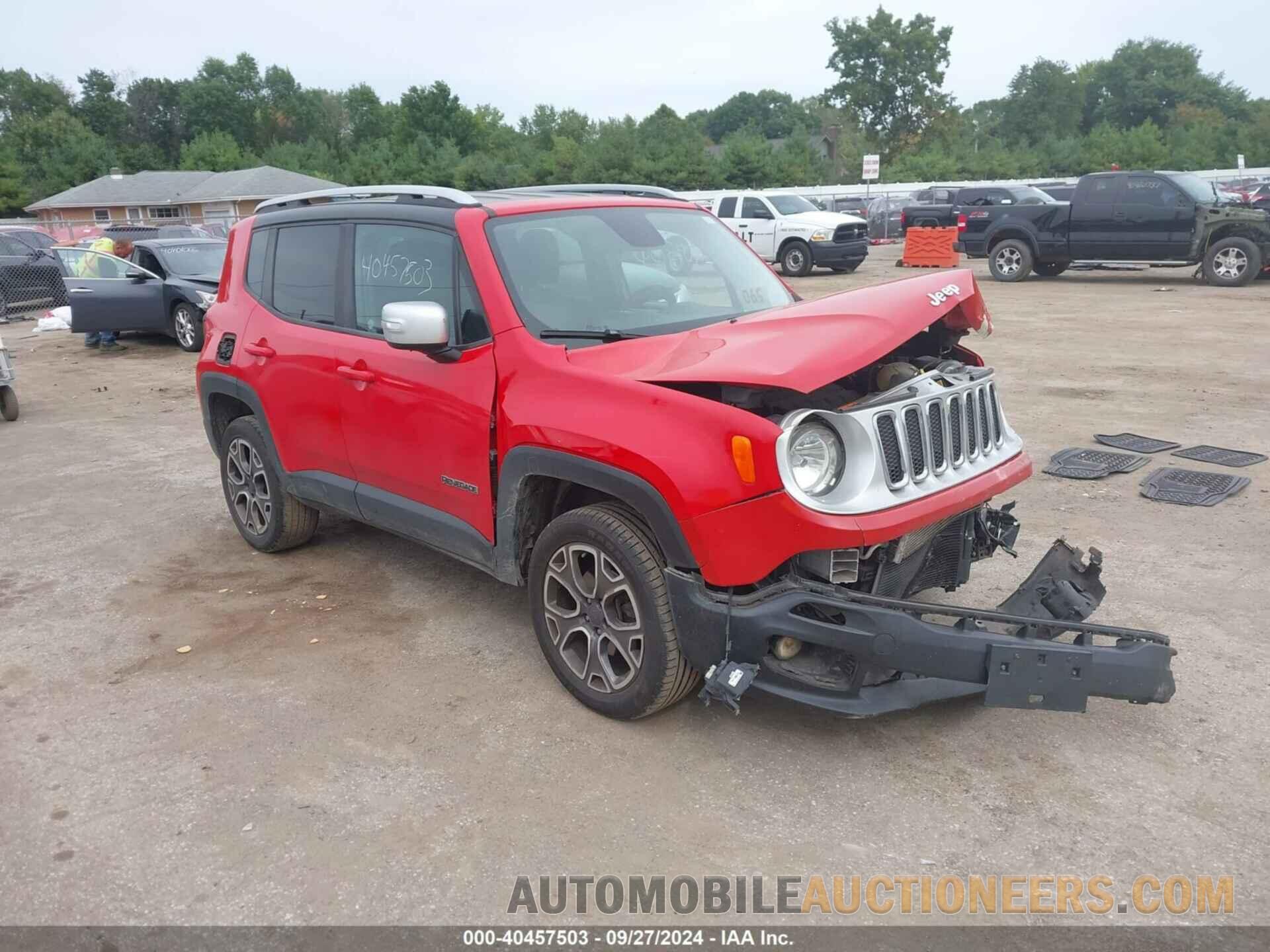 ZACCJBDT6GPD36394 JEEP RENEGADE 2016