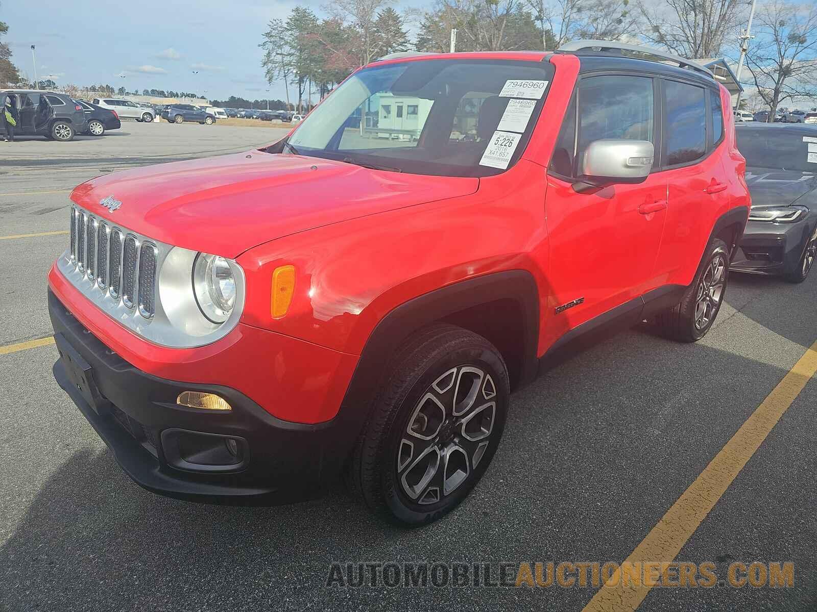 ZACCJBDT7GPC44713 Jeep Renegade 2016