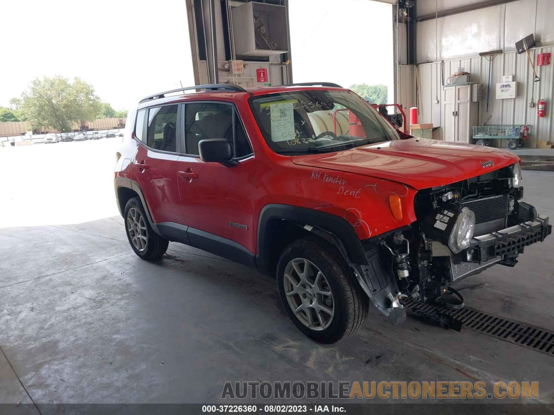 ZACNJDB17NPN83505 JEEP RENEGADE 2022